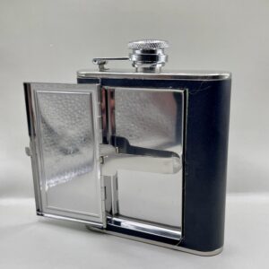 Flask with Joint Case (Stainless Steel and Leather)