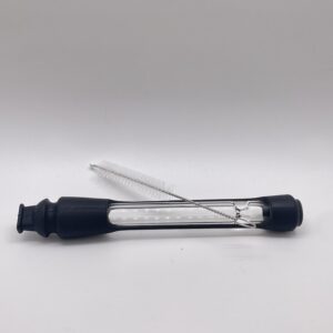 Glass/Silicone Chillum (2 in stock: Blue & Black)