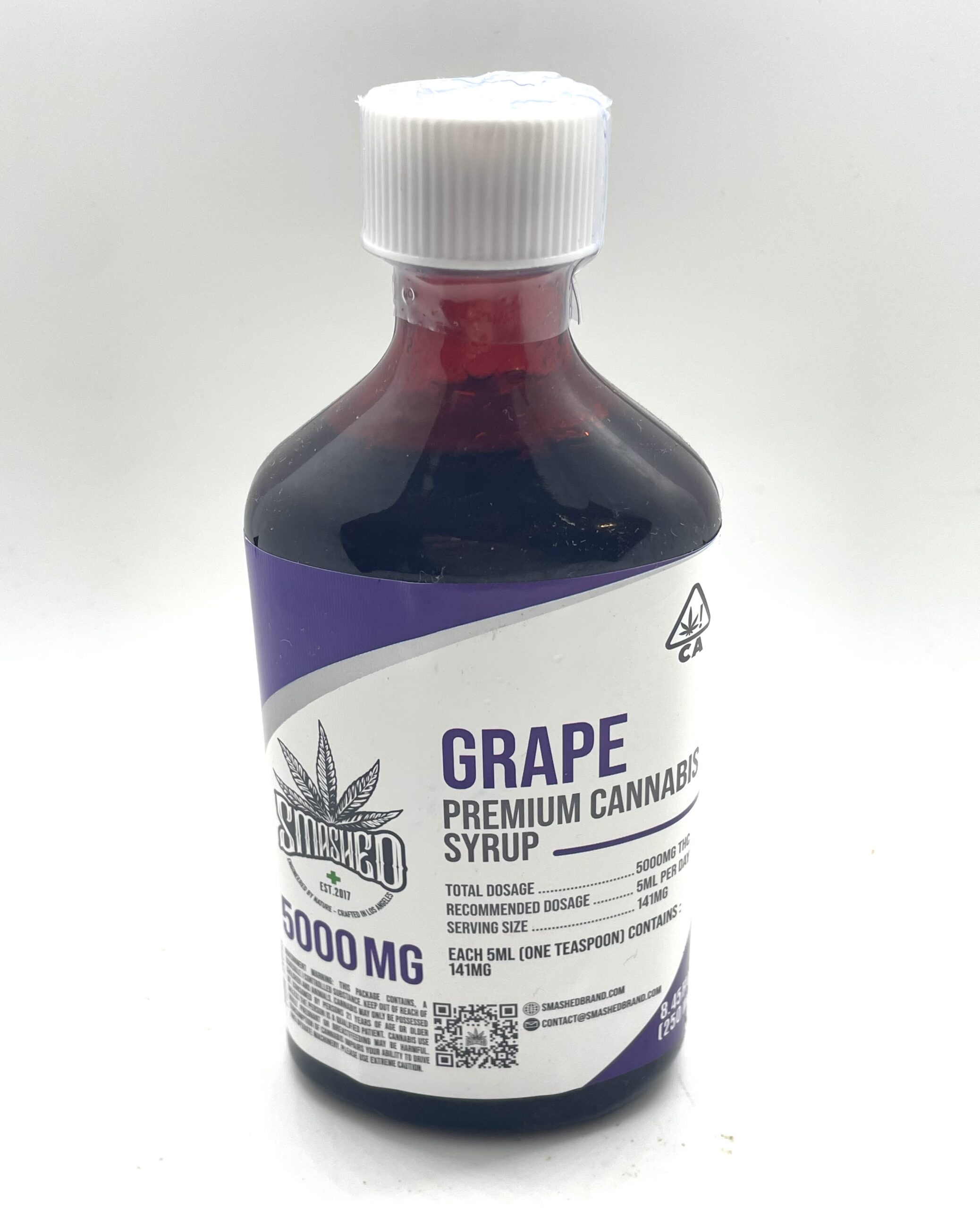 Smashed 5000MG Premium Cannabis Syrup Grape OR 2/$120!!!